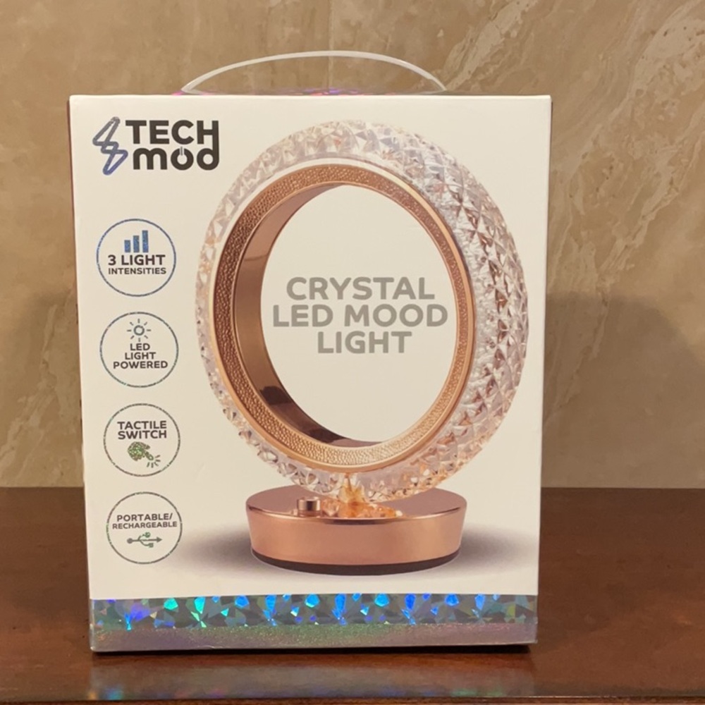 Crystal LED Mood Light - Rose Gold Brand New